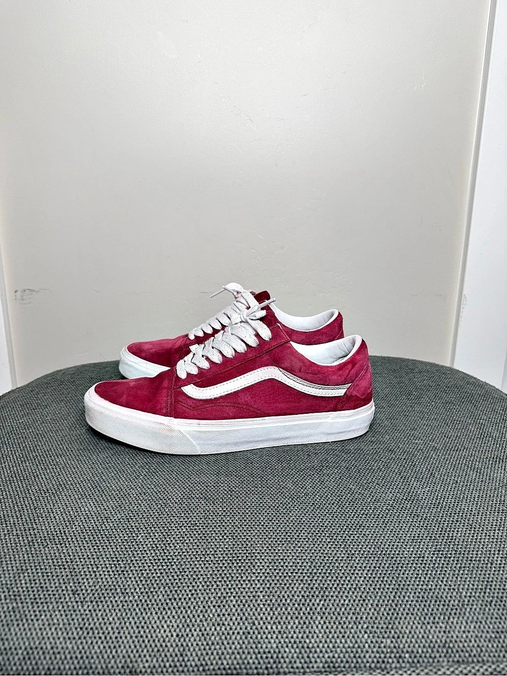 Vans Old Skool Raspberry Rose & White Sneakers US 8.5